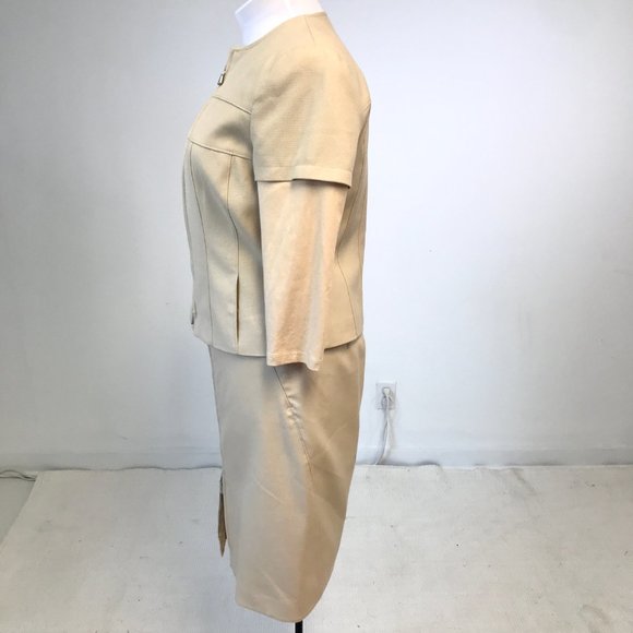 Worth 10 Transitional Zipper Pencil Skirt Tan - Picture 8 of 13